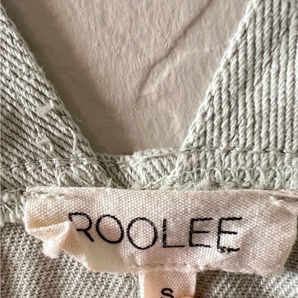 Roolee Mint Green Denim Short Overalls - Picture 4 of 5
